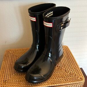 Hunter Short Boots - Black Gloss 7